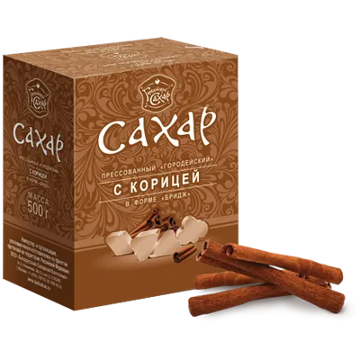 картинка Сахар с КОРИЦЕЙ в форме Бридж 500 г